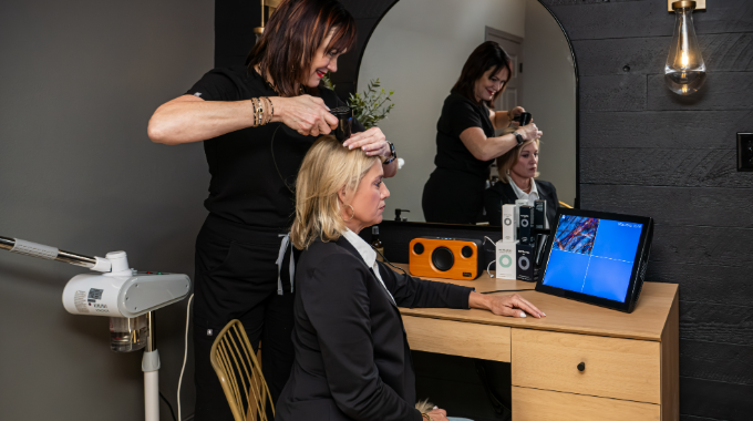 Scalp assessment in progress